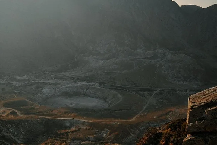 View of the Nisyros volcanic caldera from a high vantage point