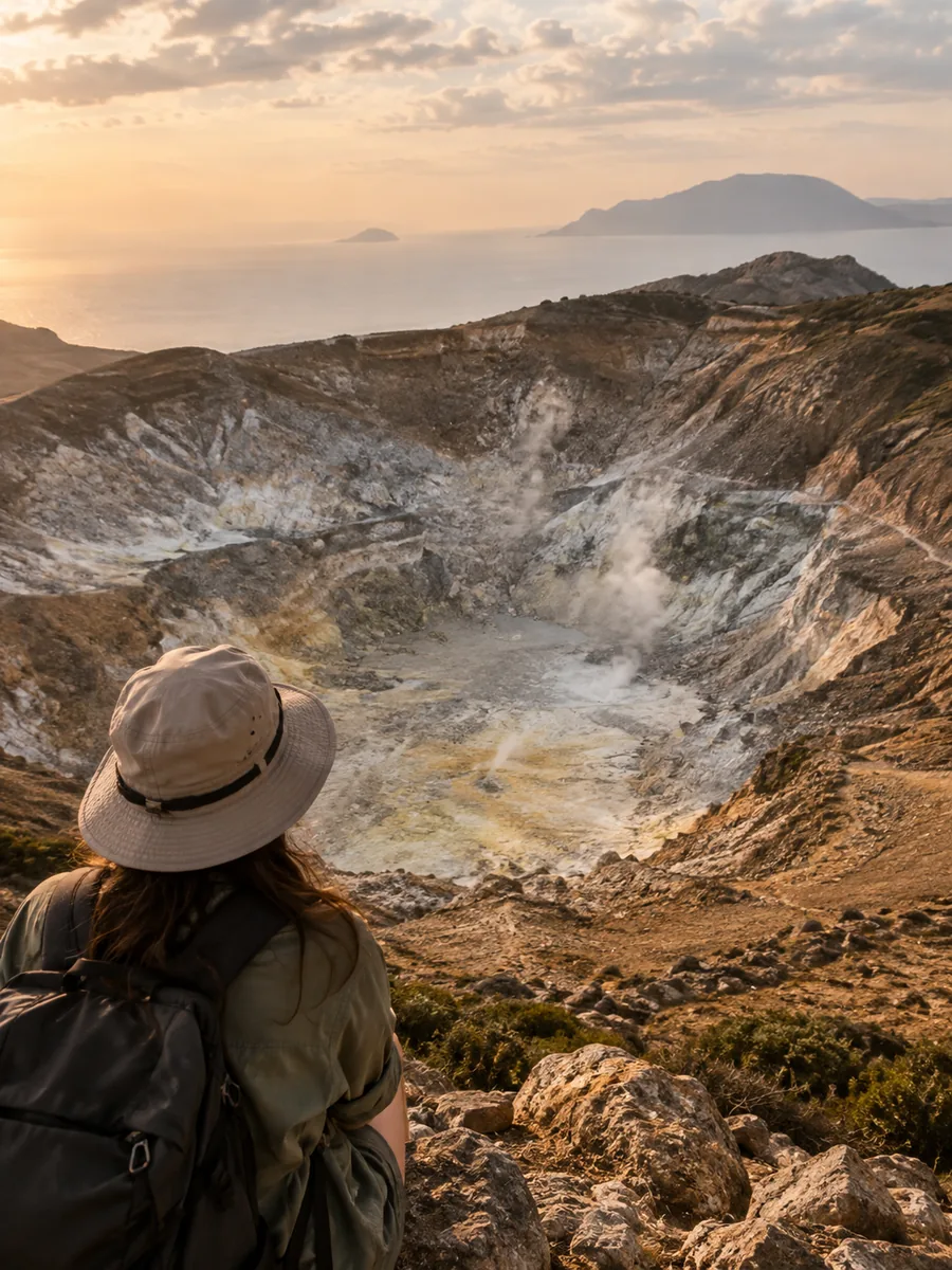 View at Nisyros Volcano (Stefanos Crater)